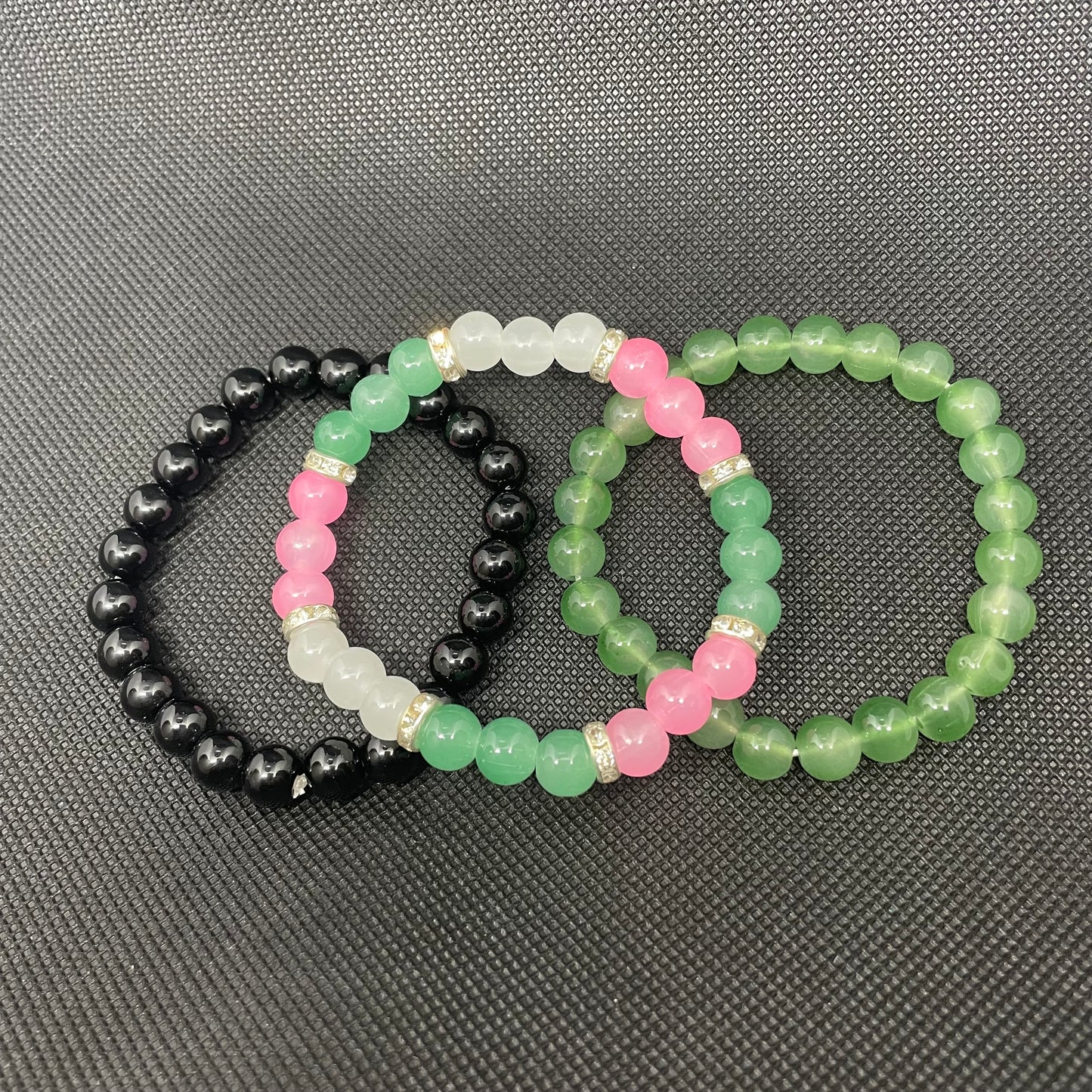 Set de Pulseras -Good Energy Jade Rose Quartz