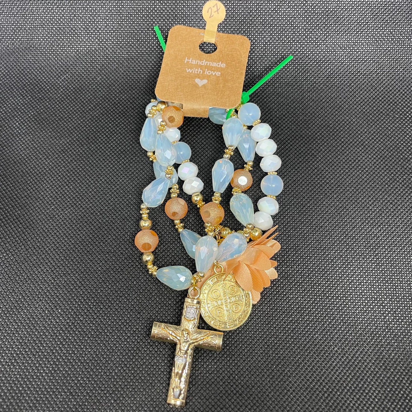 Set de Pulseras Rosario Baño de Oro