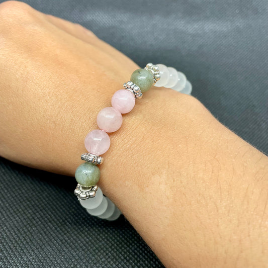 Pulsera Unique Moonstones & Jade