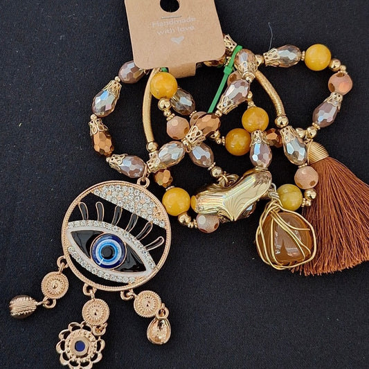 Set de Pulseras- Ojo Turco Cristal Checo